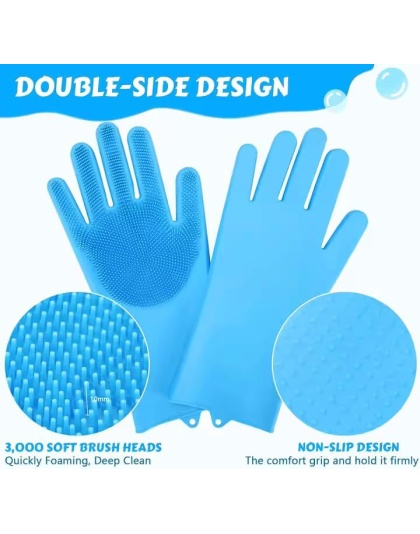 Pet Grooming Gloves for Bathing &amp; Deshedding