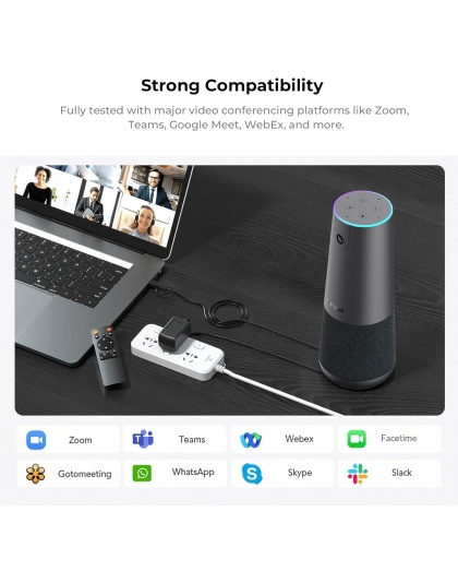 Nuroum C40(2nd Gen) 4K Video Conference Webcam with Microphone and Speaker