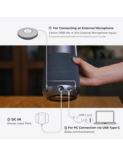Nuroum C40(2nd Gen) 4K Video Conference Webcam with Microphone and Speaker