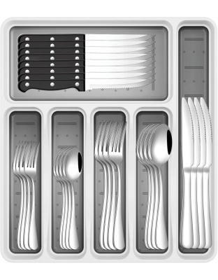 49-Piece Cutlery Set with Organizer