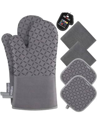 KEGOUU Oven Mitts and Pot Holders 6pcs Set