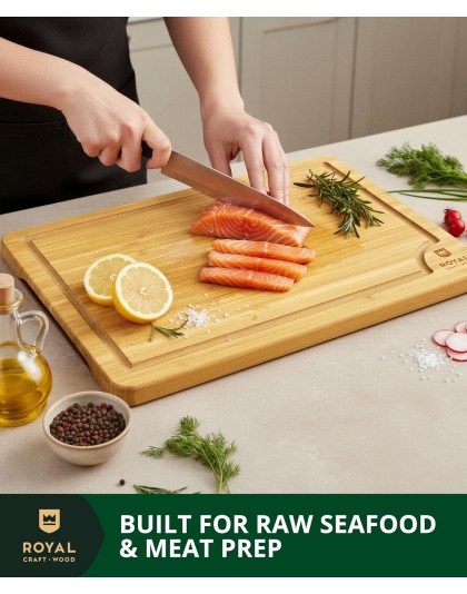Large Wood Cutting Board Set for Kitchen