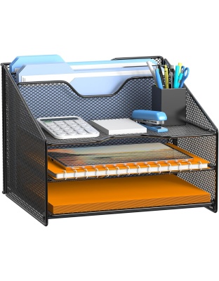 Samstar Mesh Desk File Organizer Letter Tray Holder