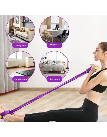 21 Fitness Resistance Bands 6-Tube Pedal Ankle Puller