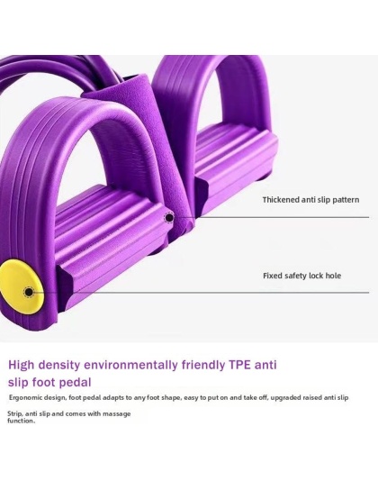 21 Fitness Resistance Bands 6-Tube Pedal Ankle Puller